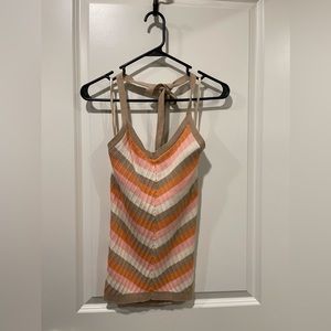 Striped halter top